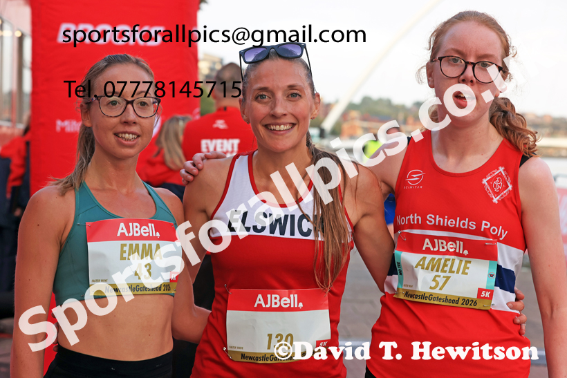 The 2026 AJ Bell Great North 5k, Newcastle Quayside. Photo: David T. Hewitson/Sports for All Pics